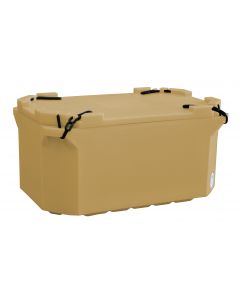 Isolert kar + lokk, 70 L - kremfarget - PUR