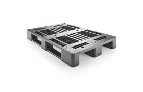 Plastpall Craemer type D1 - uten kanter - Sort