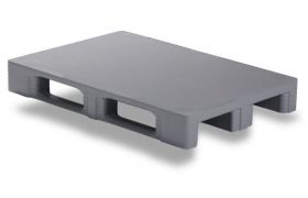 Plastpall Craemer TC1 med 3 m. - nei. kanter - Grå
