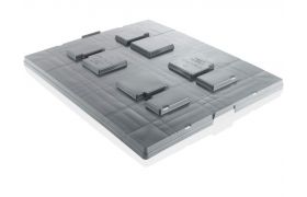 Pallelokk til Craemer 1200x1000 mm - regenerert Mørkegrå
