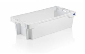 Fiskeboks C stabelbar - 800x400x225 mm 40L/25kg - hvit