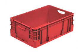 Plastboks S - 600x400x220 mm m/hull - Rød