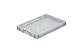 Plastboks Basicline perf. 600x400x70 mm - Grå