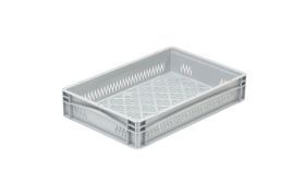 Plastboks Basicline perf. 600x400x120 mm - Grå