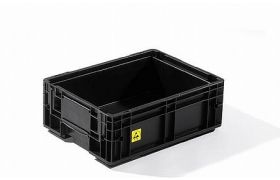 Plastboks KLT ESD - 400x300x147 mm - sort