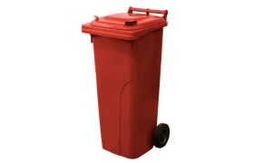 Avfallsbeholder Europlast 2-hjuls 140L rød