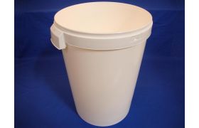 Plastbøtte 8430 - 42,3 L. m/håndtak. - Hvit