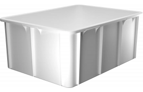 Plastboks stablebar 800x600x220 mm - Hvit