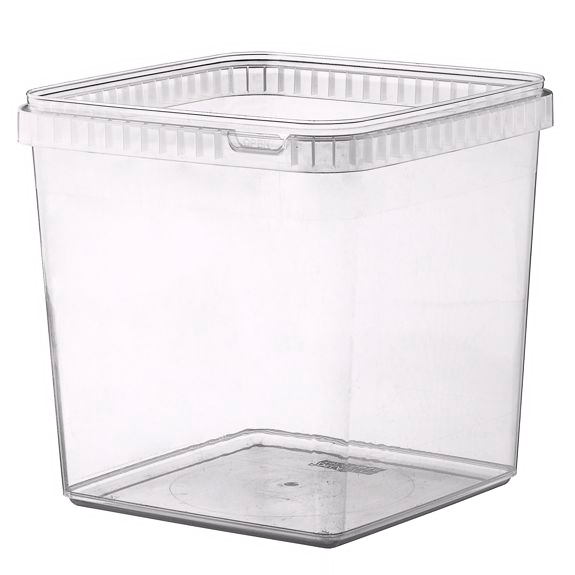 Firkantede plastbøtter