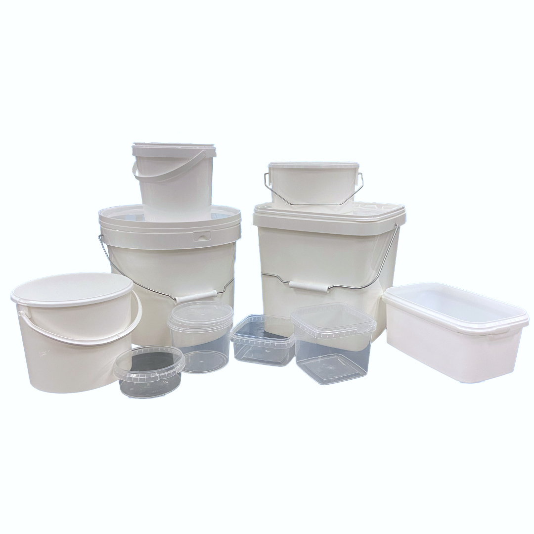 Plastbøtter og -spande