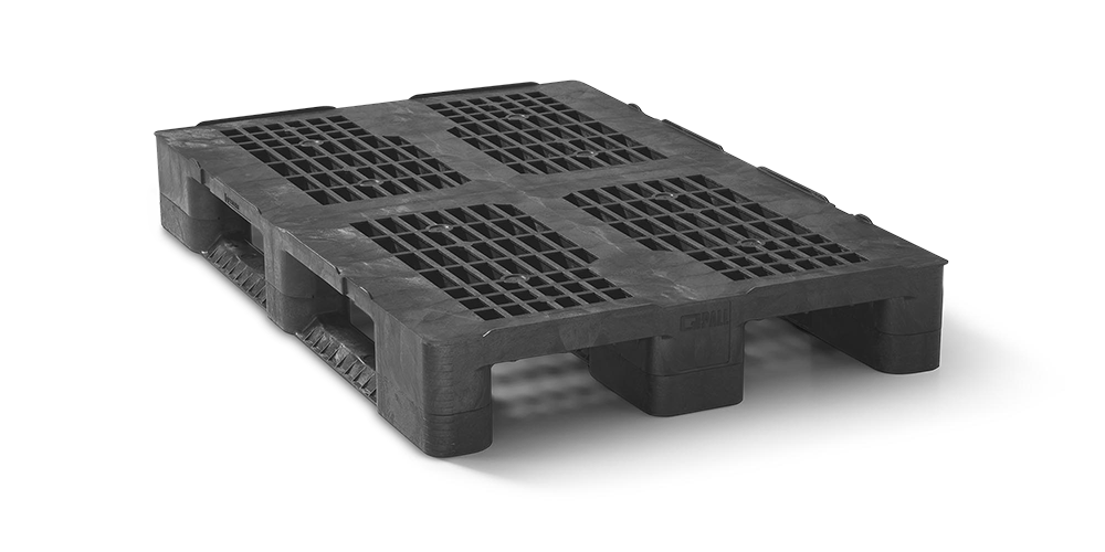 Plastpalle type HB3RR - med 3 meder og kanter