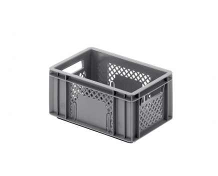 Plastkasse R - perf. 300x200x142 mm - grå