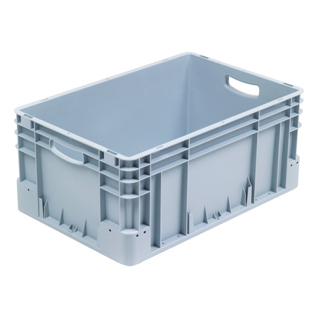 Plastkasse S - 600x400x270 mm m/hå.hul - Grå