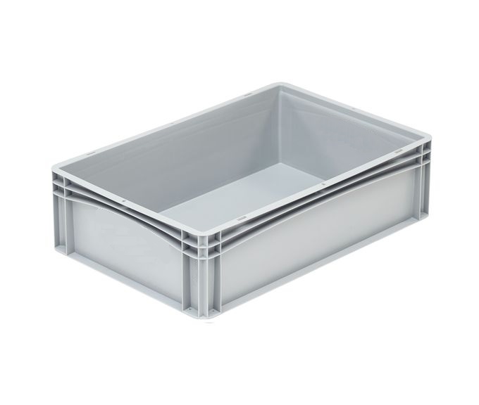 Plastkasse Basicline 600x400x170 mm - Grå