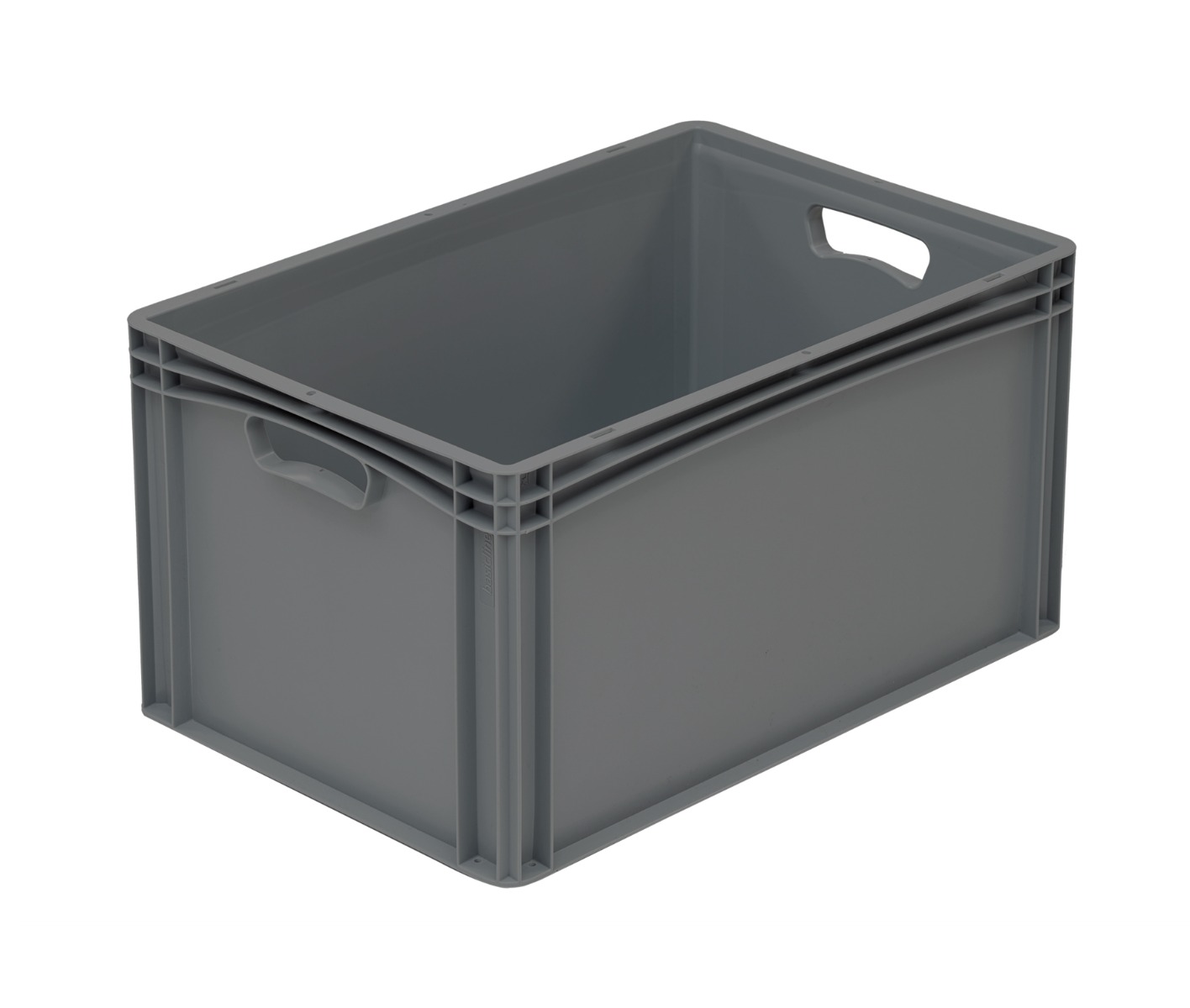 Plastkasse Basicline Eco 600x400x320 mm - Mørkegrå