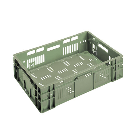 Plastkasse Frugt & Grønt 600x400x170 mm perf. - grøn
