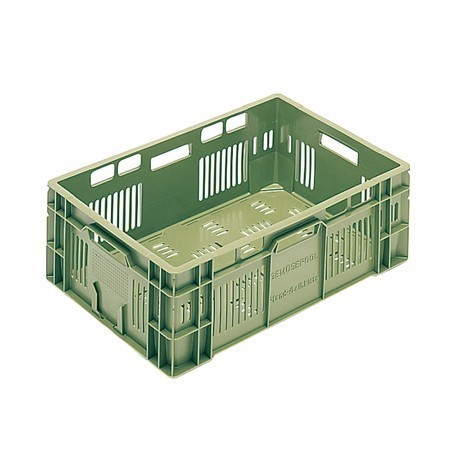 Plastkasse Frugt & Grønt 600x400x200 mm perf. - grøn