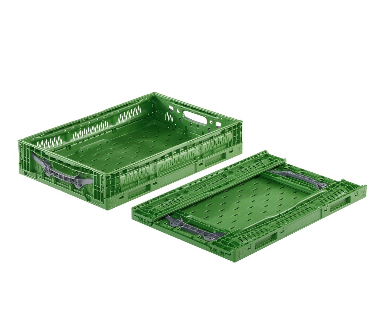 Foldekasse Cleverfresh 600x400x120 mm - grøn/grå