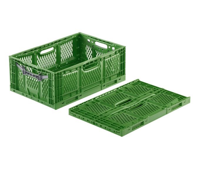 Foldekasse Cleverfresh 600x400x230 mm - grøn/grå