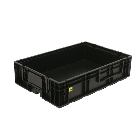 Plastkasse KLT ESD - 600x400x147 mm - sort