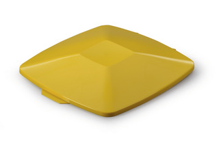 Låg til Plastbeholder 40L 328x360x40 mm - gul