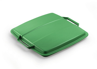 Låg til Plastbeholder 90L 385x395 mm - grøn
