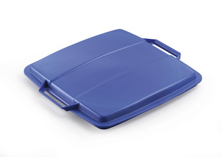 Låg til Plastbeholder 90L 385x395 mm - blå
