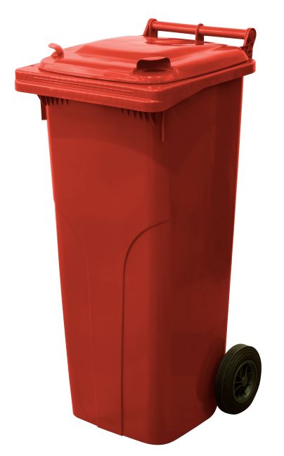 Affaldscontainer Europlast 2-hjulede 140L rød
