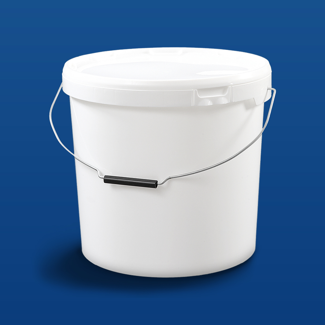 Plastspand HOM20000 - 19,5 L. m/metalh.- Hvid
