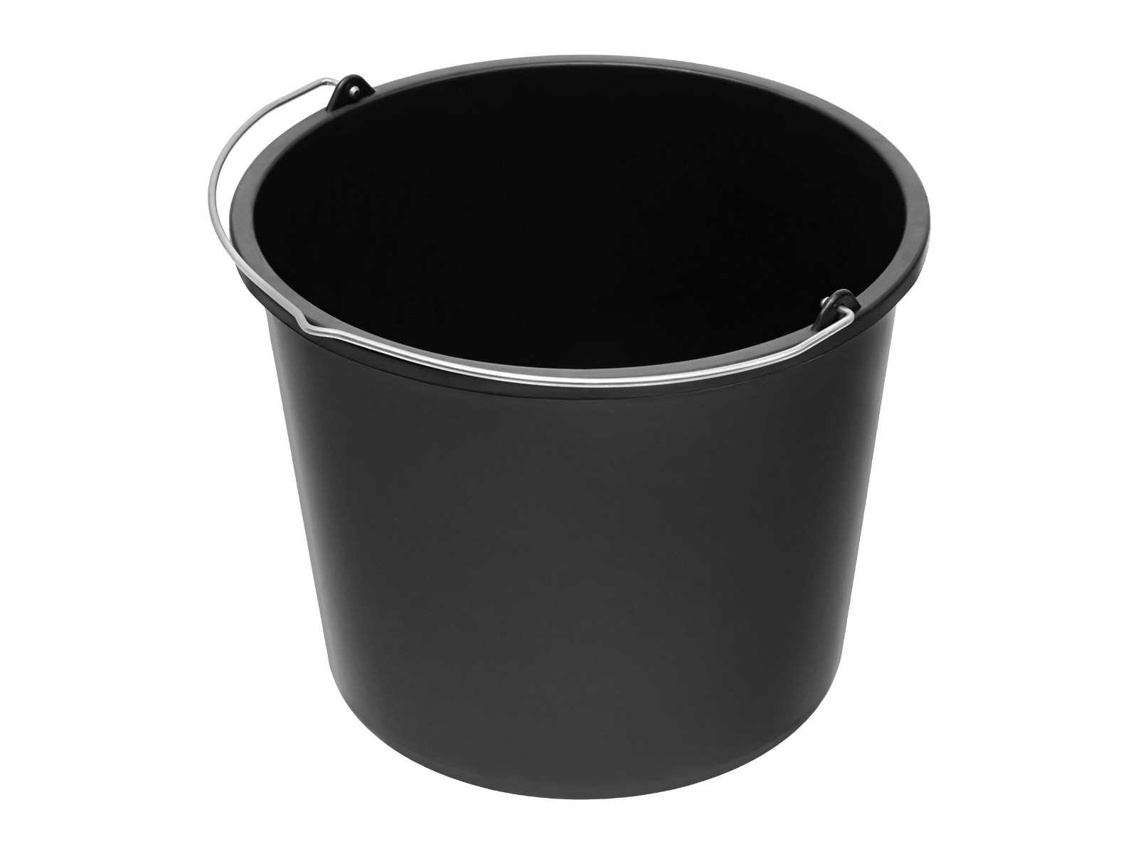Plastspand genbrugsplast - 20L. m/metalh. - Sort