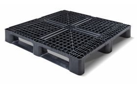 Plastpalle type 1140 MR 3RR med 3 meder med kant