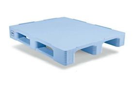 Plastpalle TC3 med 3 meder 7mm kant -lysblå