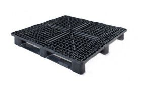 Plastpalle type 1212 MR 3RR med 3 meder og kanter