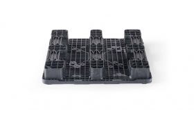 Plastpalle type 1212 HB 3RR med 3 meder og kanter