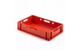 Kødkasse E1 - 600x400x125 mm - Rød