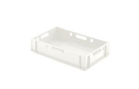 Kødkasse E1 - 600x400x125 mm - Hvid
