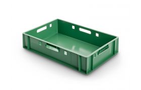 Kødkasse E1 - 600x400x125 mm - Grøn