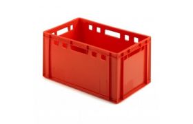 Kødkasse E3 - 600x400x300 mm - Rød
