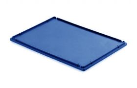 Låg til plastkasse type E - 600x400 mm - Blå