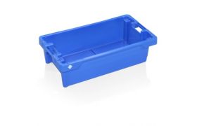 Fiskekasse med dræn 800x400x225mm 40L/25kg - blå