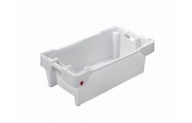 Fiskekasse C stabelvendbar 800x450x270 mm 60L/40kg - hvid