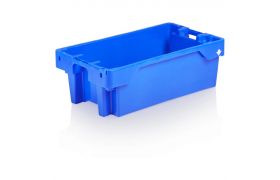 Fiskekasse C stabelvendbar 800x450x270 mm 60L/40kg - blå