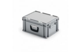 Kuffertkasse UNISTA 400x300x190mm (inkl låg) - grå