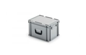 Kuffertkasse UNISTA 400x300x250mm (inkl låg) - grå
