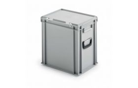 Kuffertkasse UNISTA 400x300x415mm (inkl låg) - grå