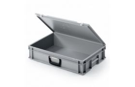 Kuffertkasse UNISTA 600x400x135mm (inkl låg) - grå