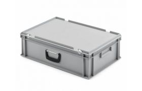 Kuffertkasse UNISTA 600x400x190mm (inkl låg) - grå