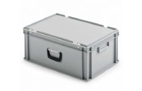 Kuffertkasse UNISTA 600x400x295mm (inkl låg) - grå