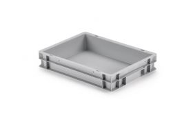 Plastkasse UNISTA 400x300x75 mm - lysgrå