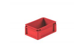Plastkasse S - 300x200x120 mm u/hå.hul - Rød